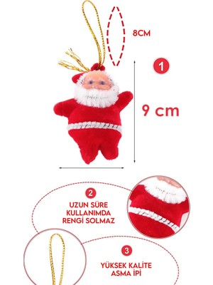 Oyuncak Store Yılbaşı Noel Süsü 2 Li 9 cm Noel Baba