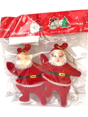 Oyuncak Store Yılbaşı Noel Süsü 2 Li 9 cm Noel Baba