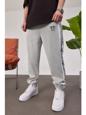 ONE9EIGHT Yazılı Gri Eşofman