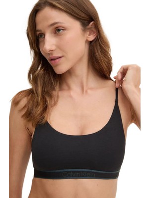 Calvin Klein Siyah Unlined Bralet Regular Kalıp Gün Boyu Destekleyici Konforlu Tasarım