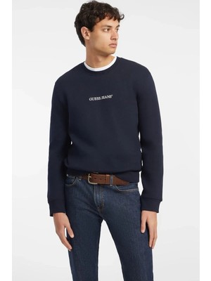 Erkek Gj Cn Önde Logo Sweatshirt - Lacivert