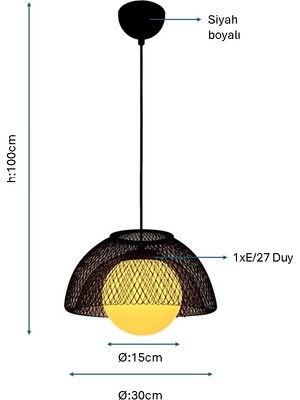 Pulchino Siyah Modern Avize PLC-1251-AV-BSY