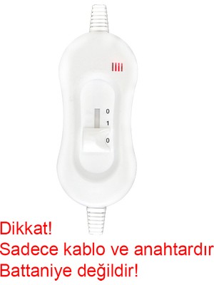 Ocm Çift Kişilik ve Tek Kişilik Elektrikli Battaniye Anahtarı Sigortalı Led'li (Beyaz)