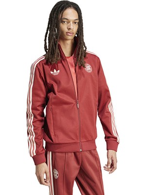 Adidas Fcb Og Bb Tt Erkek Futbol Antrenman Ceketi IY0047 Kırmızı