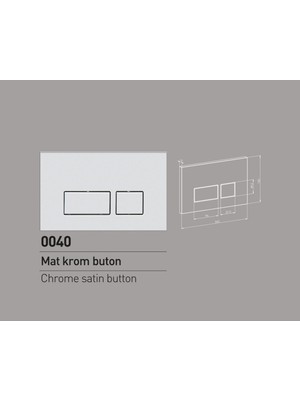 Nkp Gömme Rezervuar Kumanda Paneli Dikdörtgen Matkrom