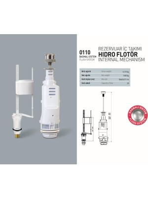 Nkp Rezervuar İç Takım Basmalı Hidro Flotör - Alltan Giriş