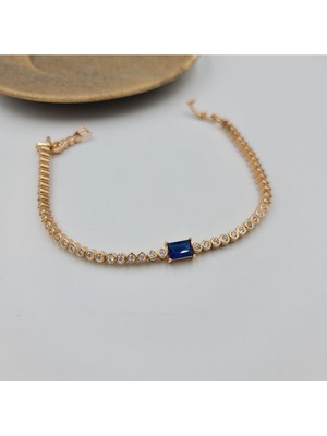 SE Jewellery Rose Taşlı Suyolu Baget Taşlı Kadın Bileklik