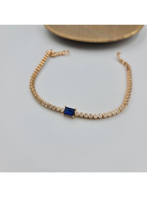 SE Jewellery Rose Taşlı Suyolu Baget Taşlı Kadın Bileklik