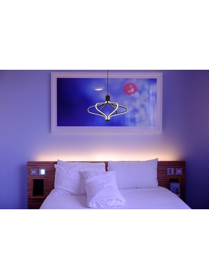 Yıldız Modern Avize LED 64W 60x60cm Alüminyum Profil Siyah Dorbien-EV-10380-6BSY