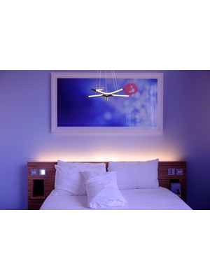 Yıldız Modern Avize LED 45W 60x60cm Alüminyum Profil Siyah Dorbien-EV-10382-5BSY