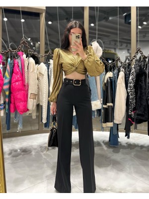 Serena Kemerli Pantolon-Siyah