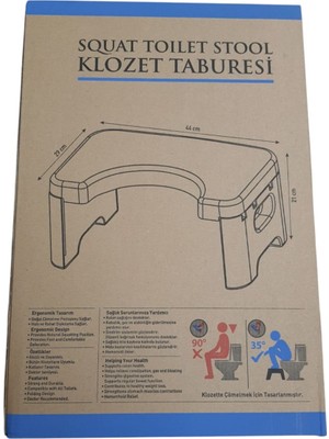 Evefix Katlanır Klozet Taburesi-Portatif Çömelme Banyo Klozet Taburesi-Kaymaz Taban Yetişkin ve Çocuk Basamağı