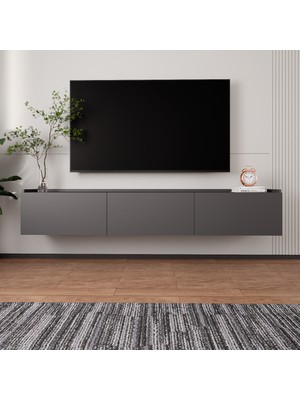 Lifedeco Tv Ünitesi Antrasit Kapaklı Duvara Monte LD-3000-GF