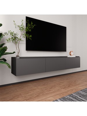 Lifedeco Tv Ünitesi Antrasit Kapaklı Duvara Monte LD-3000-GF