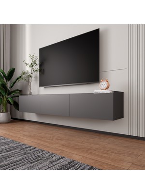 Lifedeco Tv Ünitesi Antrasit Kapaklı Duvara Monte LD-3000-GF