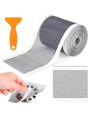 Neler Geldi Neler 4 mt 10 cm Kesilebilir Yapışkanlı Çok Amaçlı Süzgeç Bant Gider Süzgeci ve Sineklik Yaması Tamir Kiti