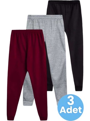 Mood Agenda Çocuk Beli Lastikli Jogger Eşofman Altı 3'lü Set