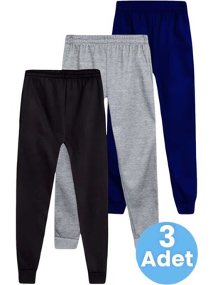 Tezzgelsin Çocuk Beli Lastikli Jogger Eşofman Altı 3'lü Set