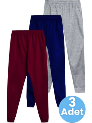 Tezzgelsin Çocuk Beli Lastikli Jogger Eşofman Altı 3'lü Set