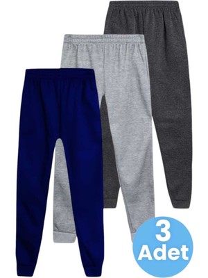 Tezzgelsin Çocuk Beli Lastikli Jogger Eşofman Altı 3'lü Set