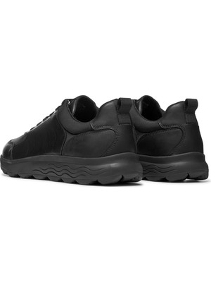 Geox Erkek Siyah Spherica Bağcıklı Deri Sneaker U46BYB00043C9999