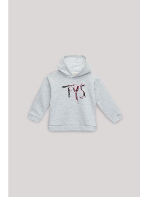 Tyess Bg Store Kız Çocuk Gri Sweatshirt
