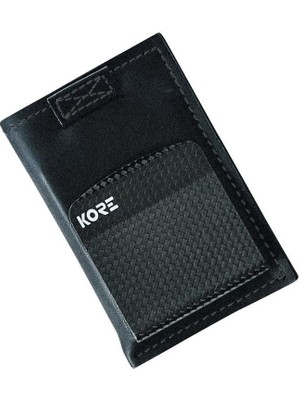 Kore Essentials Ince Deri Cüzdan + Carbon FibeR Para Klipsi