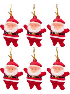 Sole Yıllbaşı Çam Ağacı Süsü Noel Baba Noel Ağacı Süsü 6 Lı 5 Cm