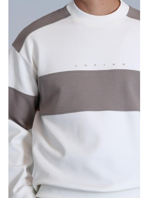 Erkek Ekru 112030139 Bisiklet Yaka Sweatshirt