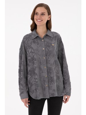 U.S. Polo Assn. Kadın Gri Gömlek Örme 50298166-VR024