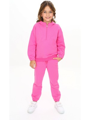 Toontoy Kız Çocuk Kapüşonlu Eşofman Takım