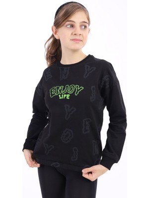 Toontoy Kız Çocuk Baskılı Sweatshirt