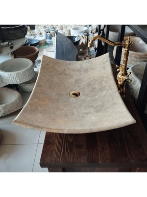 Sipahi Marble Emperador Yaprak Model Büyük Lavabo