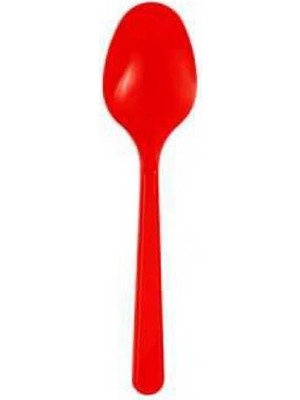 Partici Kırmızı Plastik Kaşık 24'lü