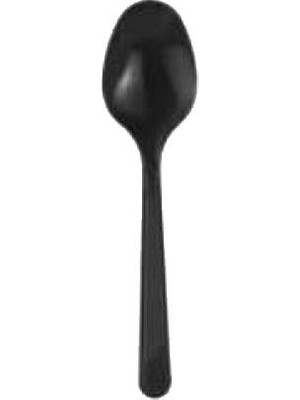 Partici Siyah Plastik Kaşık 24'lü