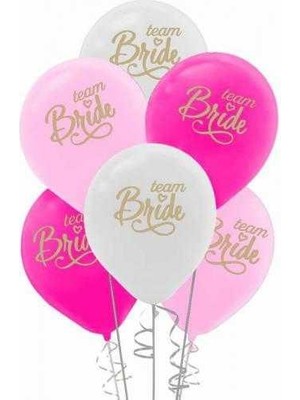 Team Bride Baskılı Karışık Balon 5'li Paket