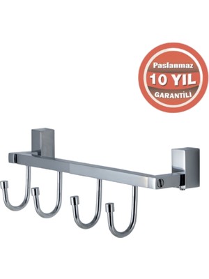 Çelik Banyo Paslanmaz Pirinç Swwor 4’lü Askılık