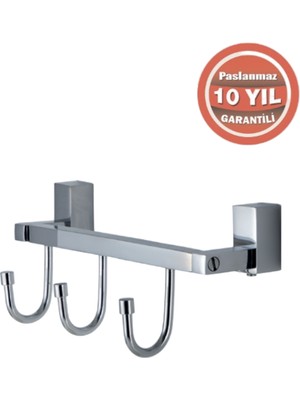 Çelik Banyo Paslanmaz Pirinç Swwor 3’lü Askılık