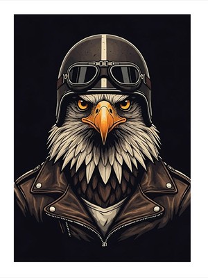 Tablomega Pilot Kartal Ahşap Tablo 35cm X50cm