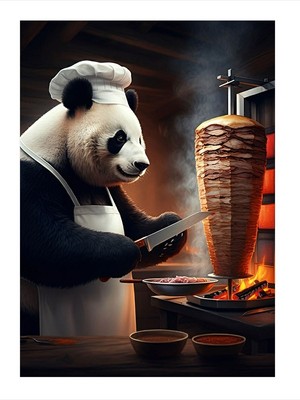 Tablomega Döner Ve Panda Mdf Tablo 25cmx 35cm