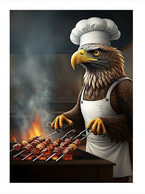 Tablomega Mangalcı Kartal Mdf Tablo 18cm X 27cm