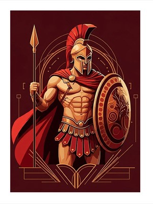 Tablomega Kalkanlı Spartalı Mdf Tablo 25cmx 35cm