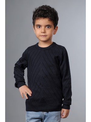 Çubuk Liksli Çoçuk Kazak