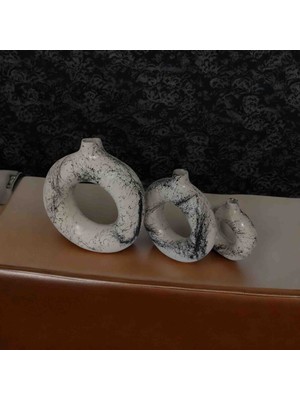 Bulut 3 Lü Bohem Simit Hediyelik Dekoratif Vazo