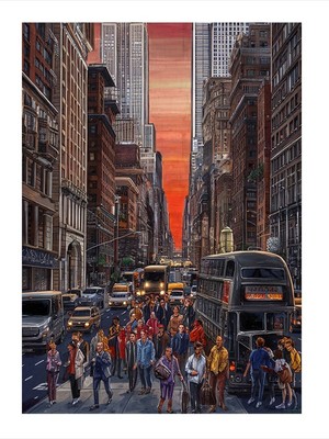 Tablomega Şehirde Yaşam Tasarım Mdf Tablo 35cm X50cm