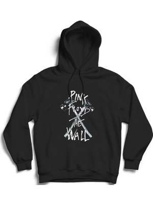 The Fame Pink Floyd, The Wall, Black And White, Rock Metal Müzik Grubu, Pamuk Kapüşonlu Sweatshirt Hoodie