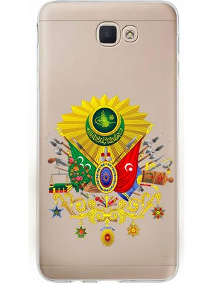Zeyno Samsung Galaxy J7 Prime Uyumlu Osmanlı Amblem  Desenli Silikon Kılıf