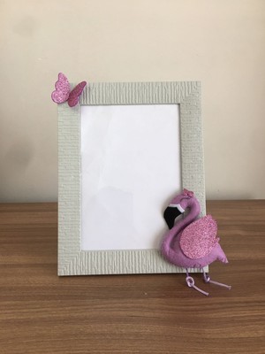 Bebek Çocuk Odası Çerçeve Filamingo Mor