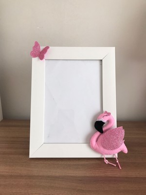 Bebek Çocuk Odası Çerçeve Filamingo Pembe