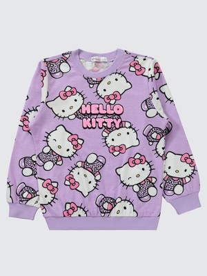 Hello Kitty Kız Çocuk Pijama Takımı 10-13 Yaş Dijital Lavanta